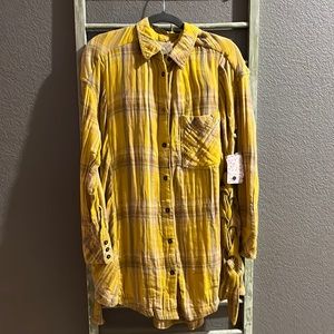 Free People Button down top